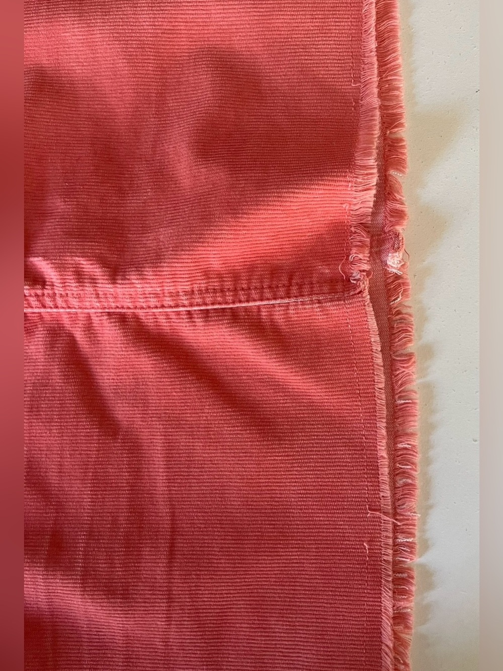Women’s Carve Designs mini MAUI SKIRT organic cotton raw hem stretch coral 6 - Picture 4 of 8